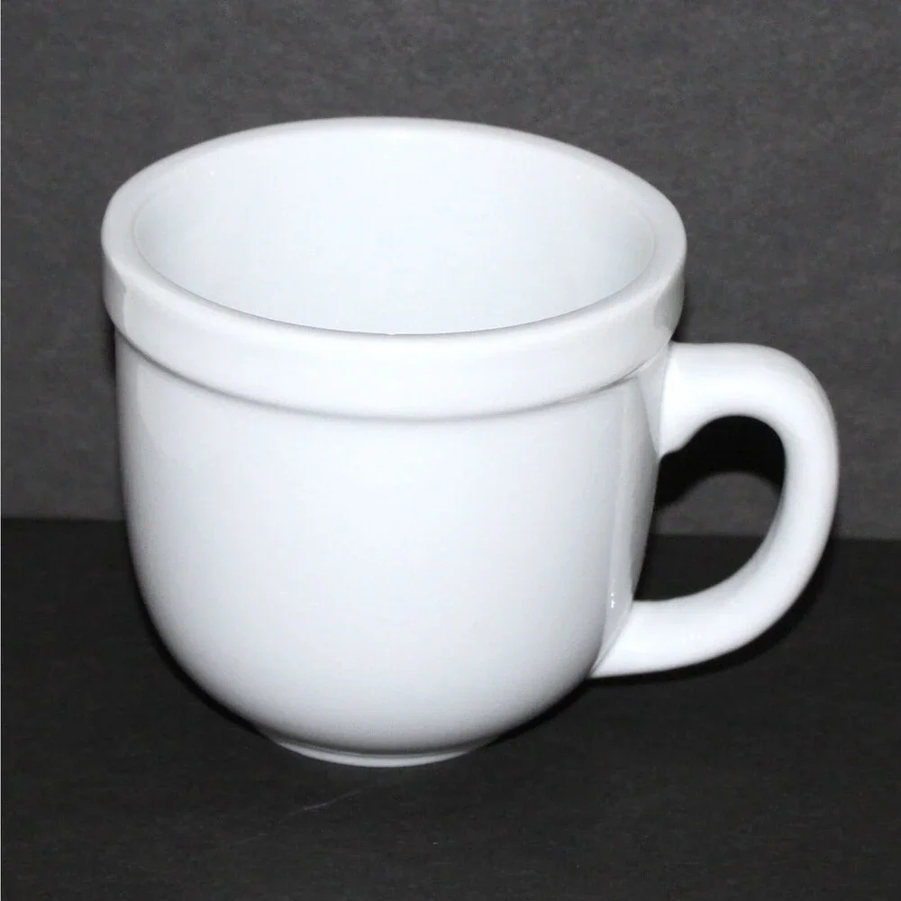 Pottery Barn Suppertime coffee tea mug White ceramic stoneware classic